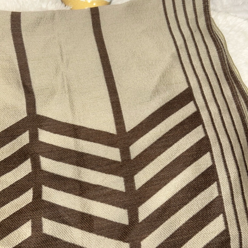 Louis Vuitton Brown & Green Chevron Wool Scarf - Picture 11 of 16